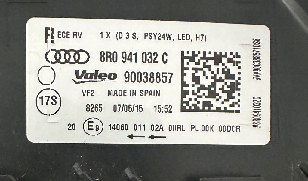 Frontscheinwerfer Audi Q5 8R0941032C Rechts Scheinwerfer Headlight SCH6840636827zj