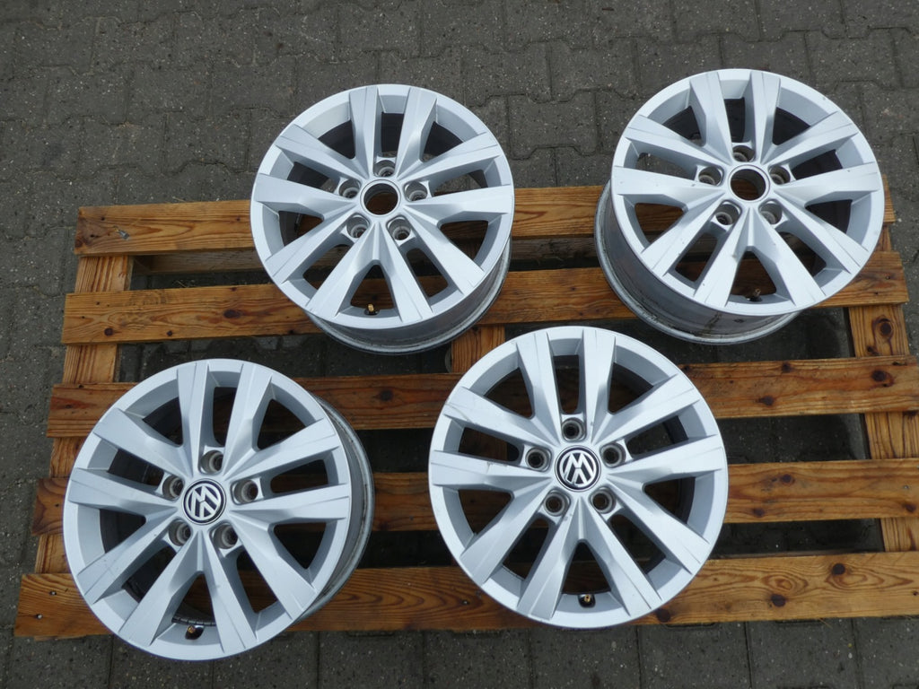 4x Alufelge 16 Zoll 6.5" 5x120 51ET Glanz Silber 7E0601025N VW T6 T5 Rim Wheel FEL6578139214dw
