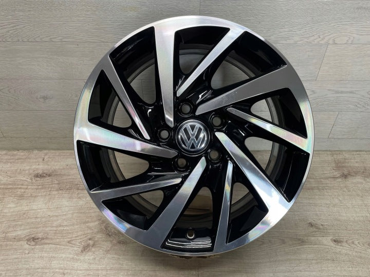 4x Alufelge 16 Zoll 6.5" 5x112 48ET Glanz Schwarz 5TA601025K VW Touran Rim Wheel FEL7472480469gu