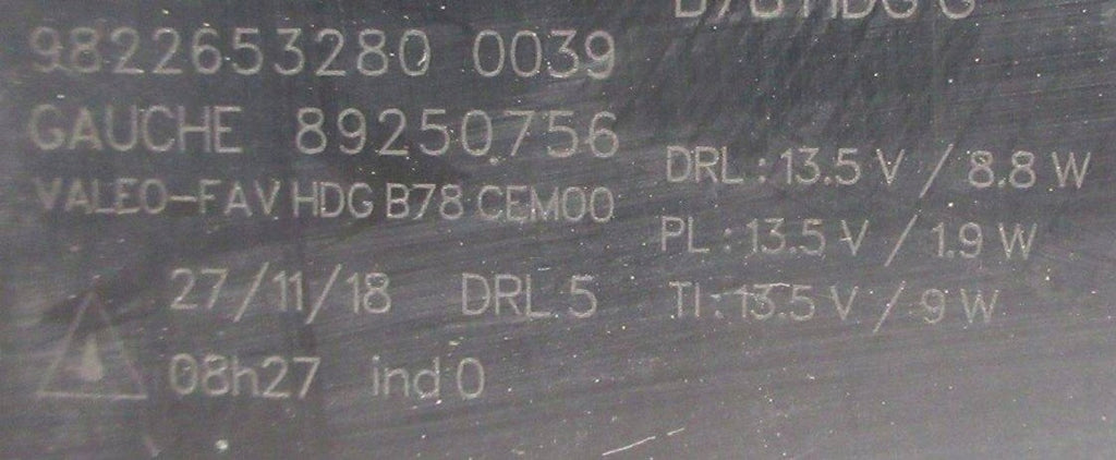 Frontscheinwerfer Citroën C4 Grand Picasso II 9822653280 LED Links Headlight