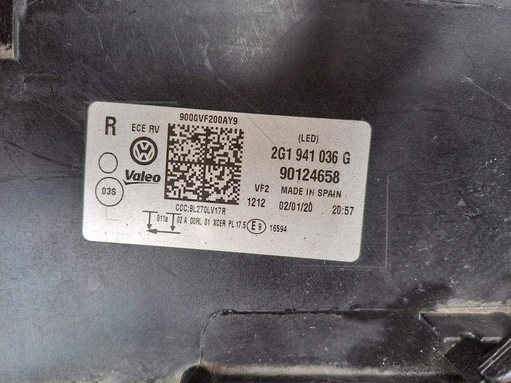 Frontscheinwerfer VW Polo 2G1941036G 90124658 LED Rechts Scheinwerfer Headlight