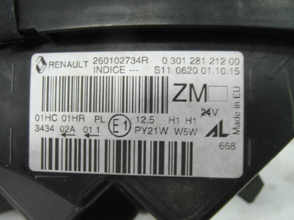 Frontscheinwerfer Renault Captur I 260102734 Rechts Scheinwerfer Headlight SCH2826578867ij
