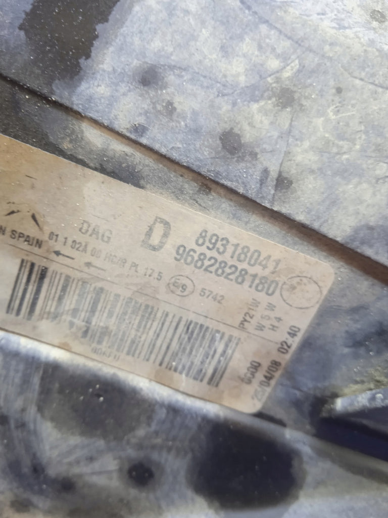 Frontscheinwerfer Citroën Berlingo 89318041 Rechts Scheinwerfer Headlight