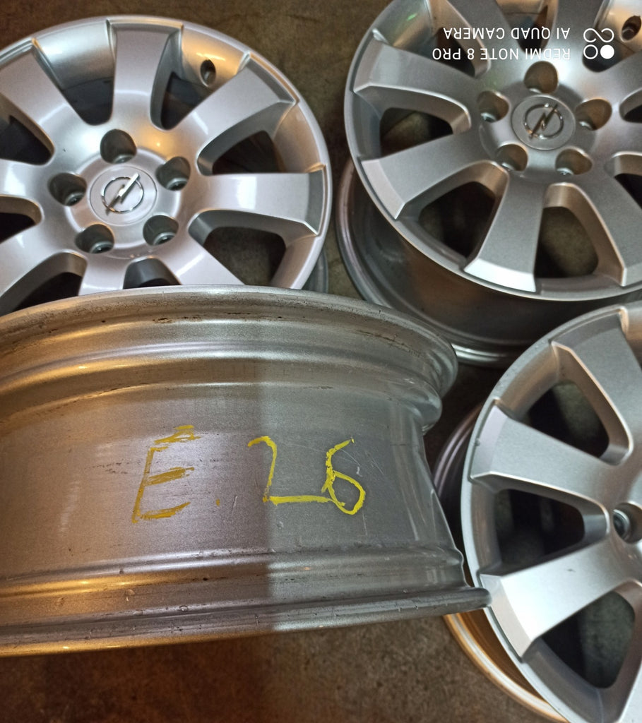 4x Alufelge 15 Zoll 6.5" 5x110 35ET Glanz Silber Opel Rim Wheel FEL7841290907oo