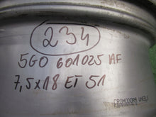 Load image into Gallery viewer, 1x Alufelge 18 Zoll 7.5&quot; 5x112 51ET Glanz Grau 5G0601025AF VW Golf Rim Wheel