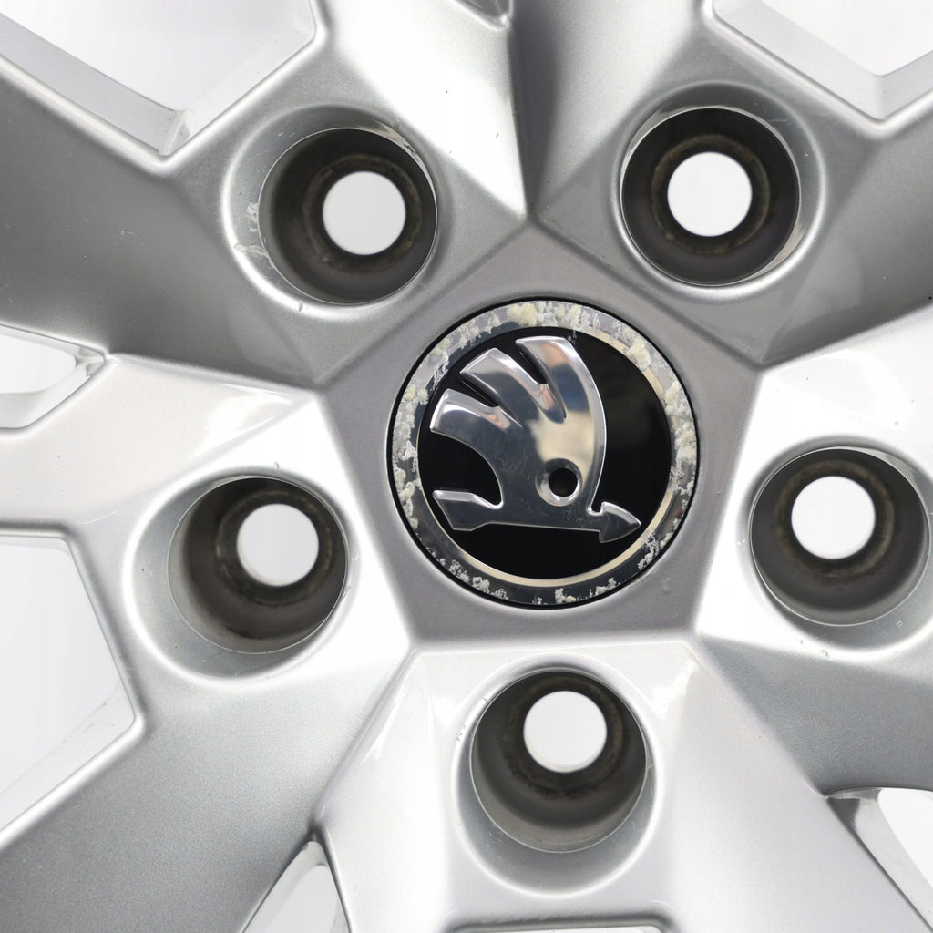 1x Alufelge 18 Zoll 8.0" 5x112 44ET Glanz Silber 3V0601025F Skoda Superb FEL9150671695pq