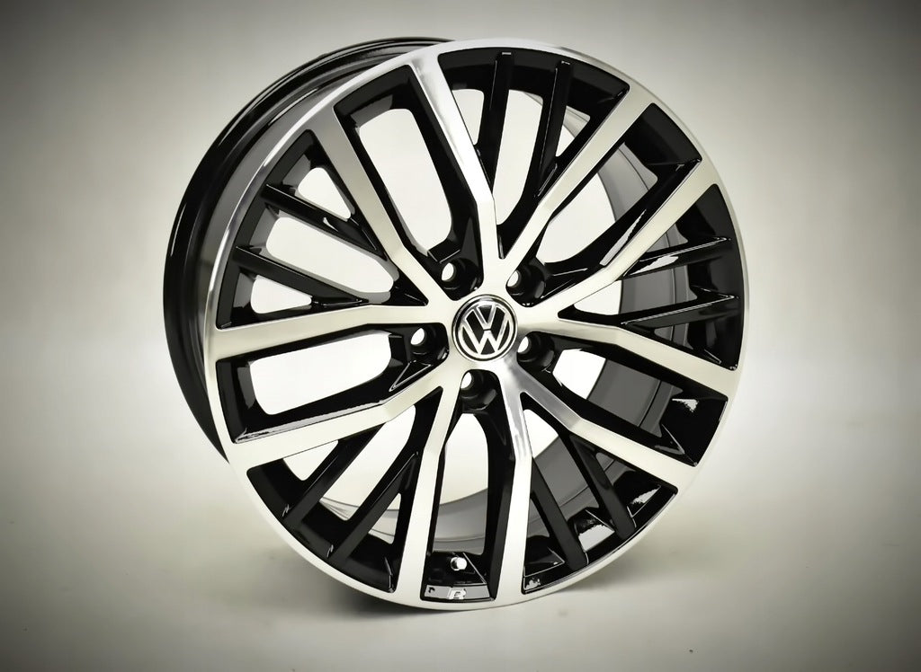 4x Alufelge 17 Zoll 7.5" 5x100 44ET Glanz Schwarz 6C0601025K VW Polo Rim Wheel FEL1672899425mt