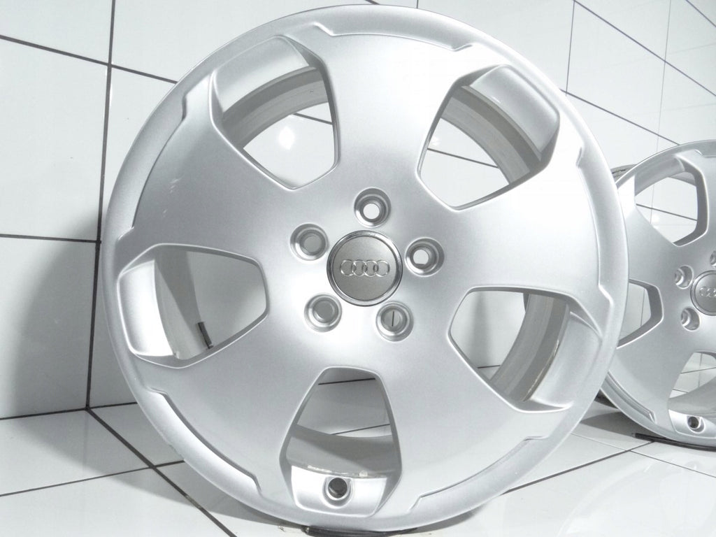 4x Alufelge 17 Zoll 7.5" 5x112 56ET Glanz Silber Audi Rim Wheel FEL9165945569mt