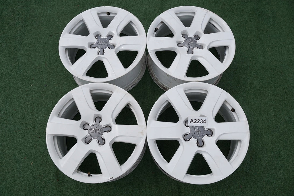 4x Alufelge 17 Zoll 8.0" 5x112 39ET Matt Weiß 4G0601025BK Audi A6 C7 Rim Wheel FEL1395292178ps