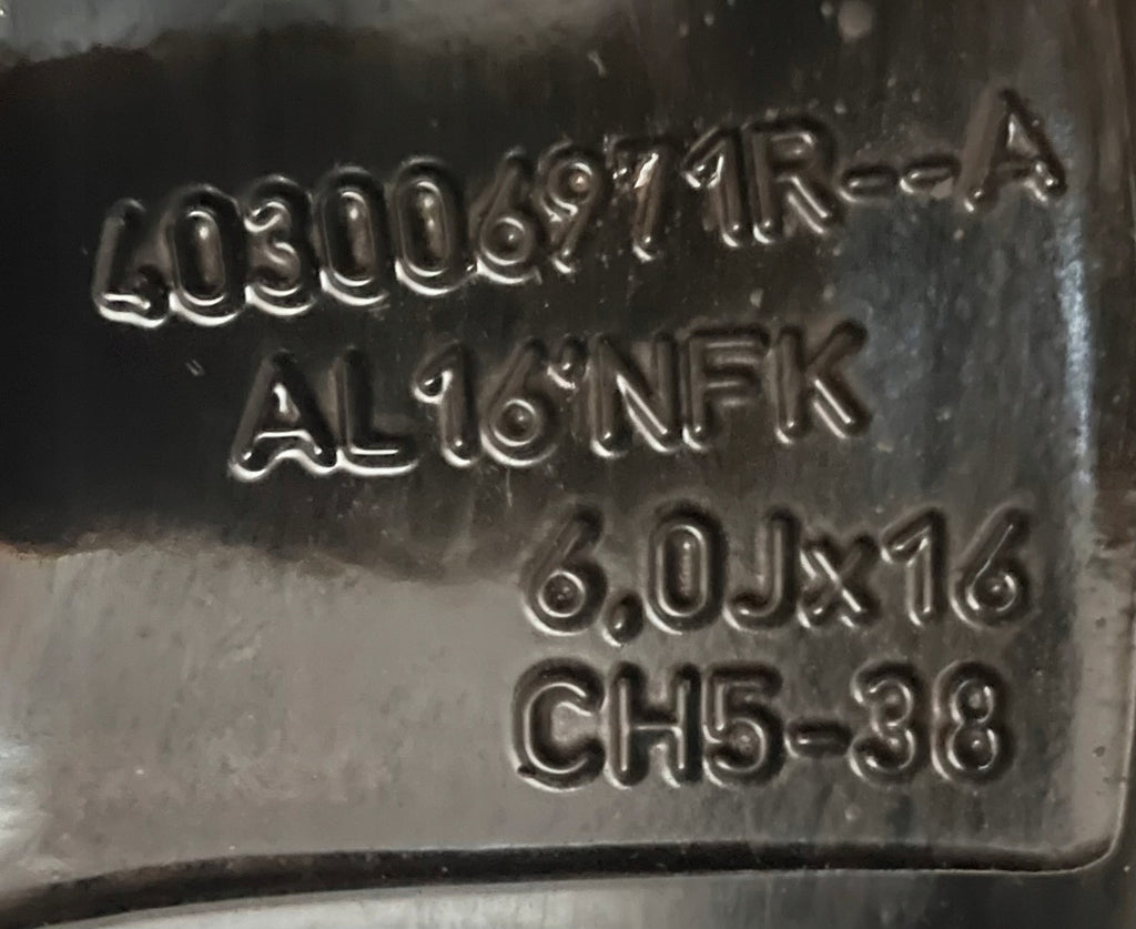 1x Alufelge 16 Zoll 6.0" 5x114.3 403006971R Nissan Townstar Rim Wheel FEL6847172565dp