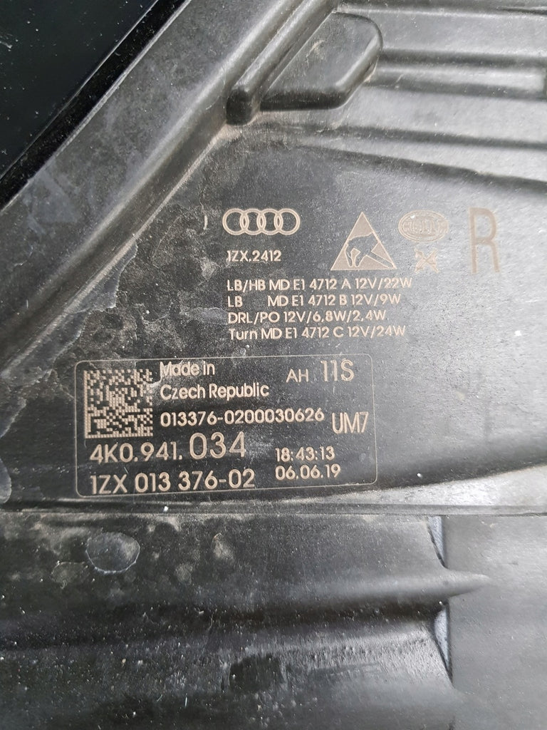 Frontscheinwerfer Audi A6 C8 4K0941033 full LED Ein Stück (Rechts oder Links)