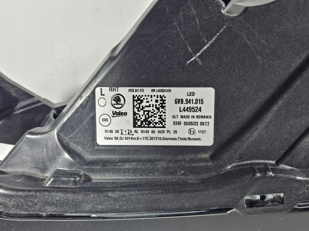 Frontscheinwerfer Skoda Fabia 6VB941015 LED Links Scheinwerfer Headlight