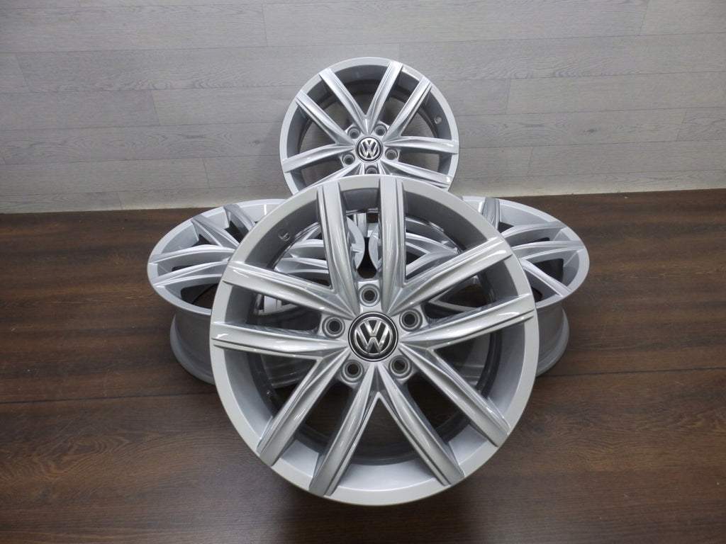 4x Alufelge 16 Zoll 6.5" 5x112 46ET Glanz Silber 5G0601025 VW Golf Vii Rim Wheel FEL9937215229ld