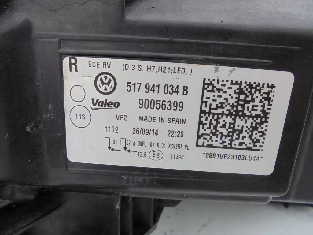 Frontscheinwerfer VW Golf Sportsvan 517941034B Xenon Rechts Headlight SCH3190715654hj