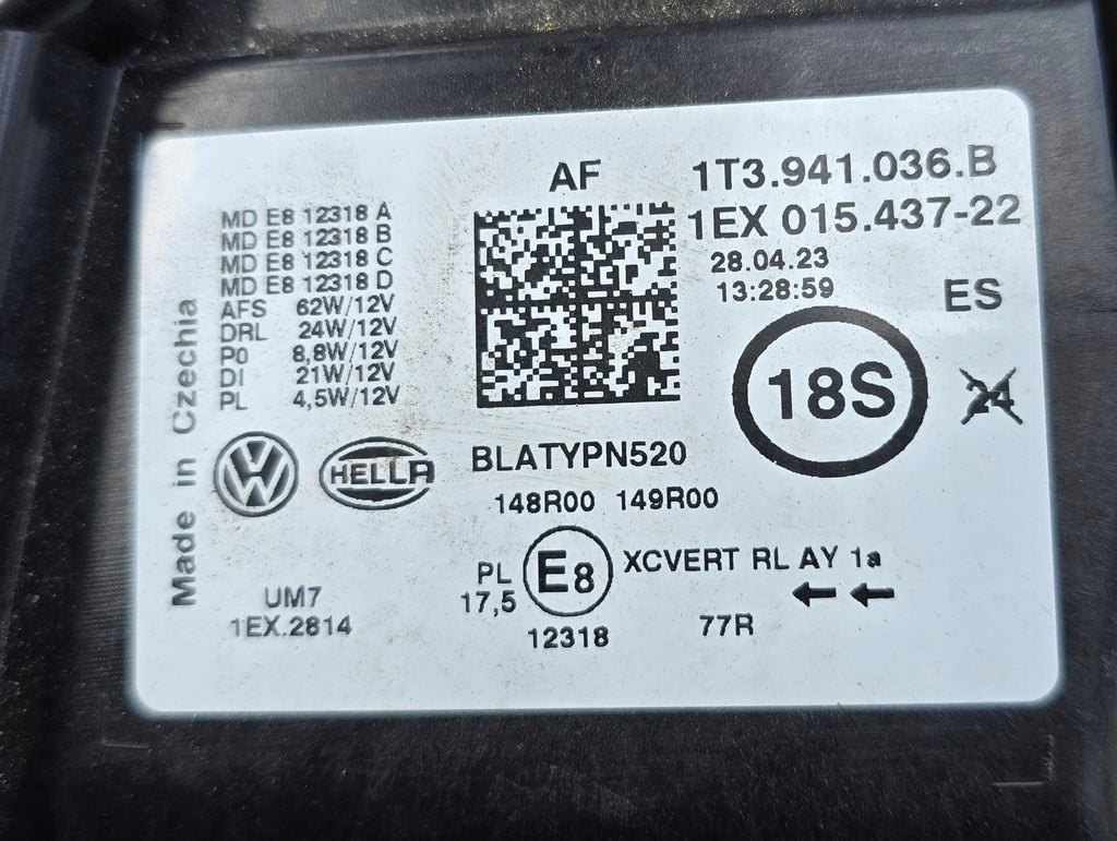 Frontscheinwerfer VW Id.5 1T3941036B LED Rechts Scheinwerfer Headlight SCH8027324843kp