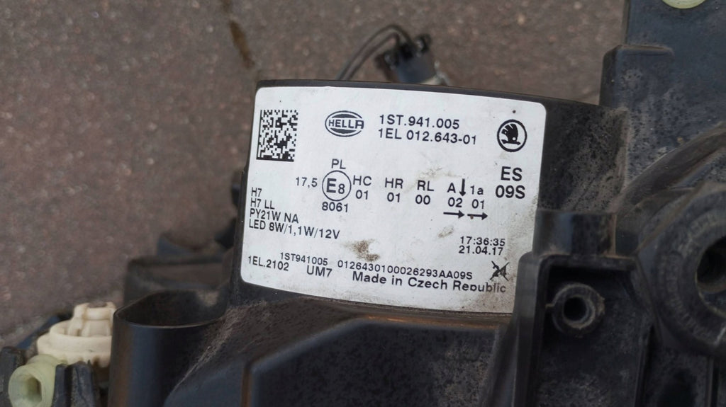 Frontscheinwerfer Skoda Citigo 1ST94100 LED Links Scheinwerfer Headlight SCH3929581432dy