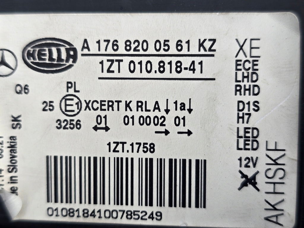 Frontscheinwerfer Mercedes-Benz W176 A1768200561KZ Bi-Xenon Links Headlight SCH5156725799wj