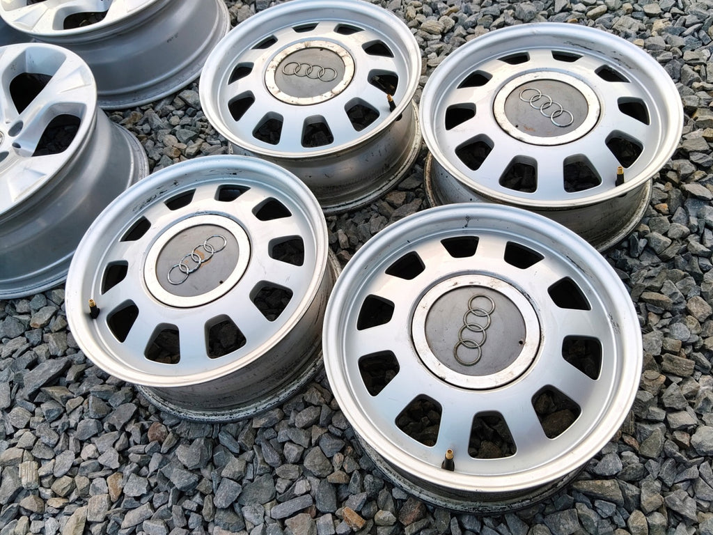 4x Alufelge 15 Zoll 6.0" 5x112 45ET Matt Silber 8D0601025D Audi Rim Wheel FEL9713856212eg