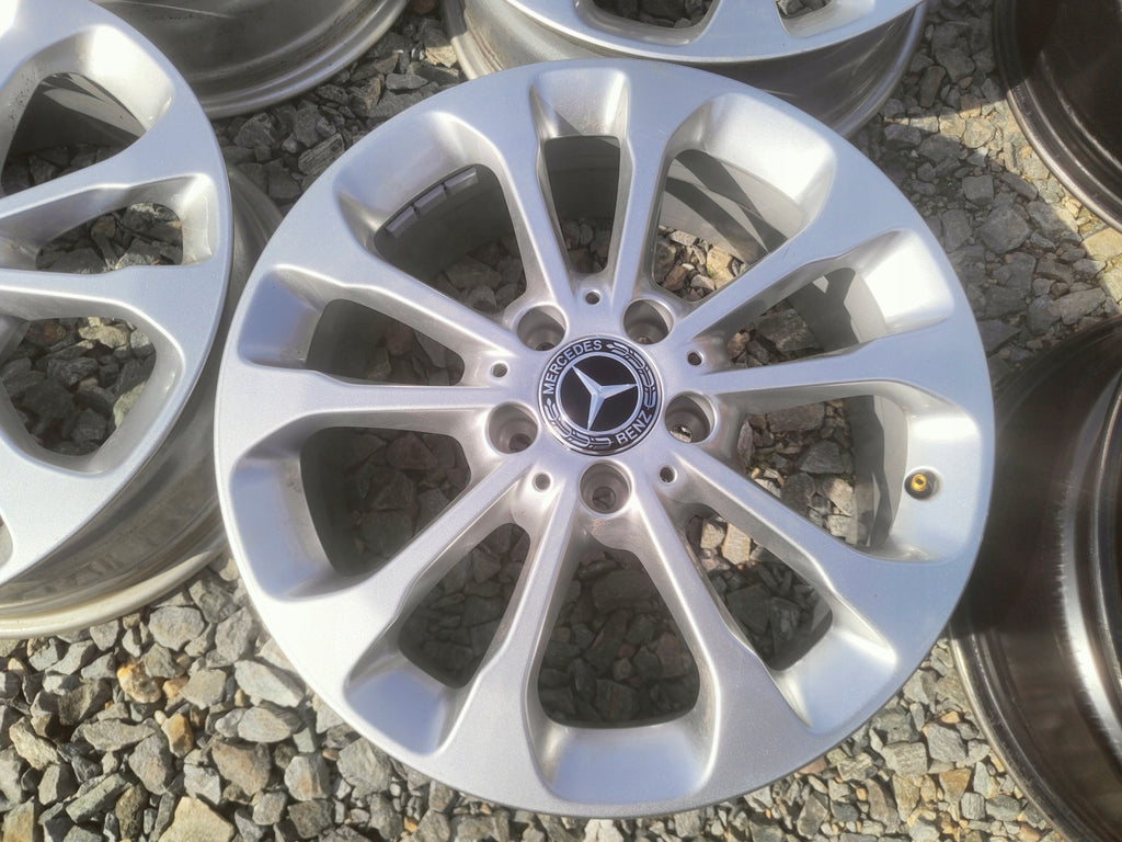 4x Alufelge 17 Zoll 6.5" 5x112 38ET Glanz Silber A1564011700 Mercedes-Benz FEL5223510565qz