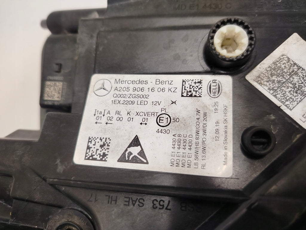 Frontscheinwerfer Mercedes-Benz W205 A2059061606 Rechts Scheinwerfer Headlight SCH9789234531id