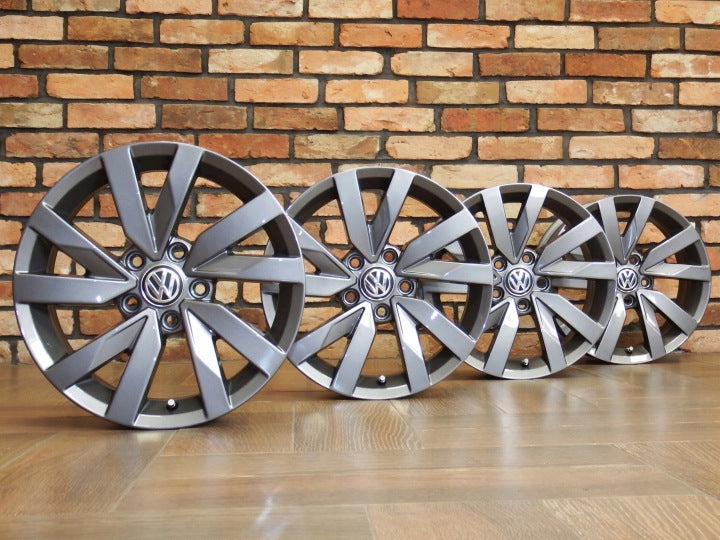 4x Alufelge 16 Zoll 6.5" 5x112 41ET Glanz Grau VW Passat Rim Wheel FEL2341384431gd