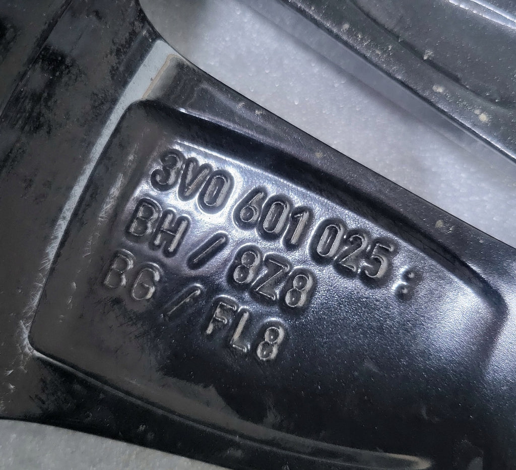 1x Alufelge 17 Zoll 6.5" 5x112 41ET Glanz Schwarz 3V0601025BG Skoda Superb Iii