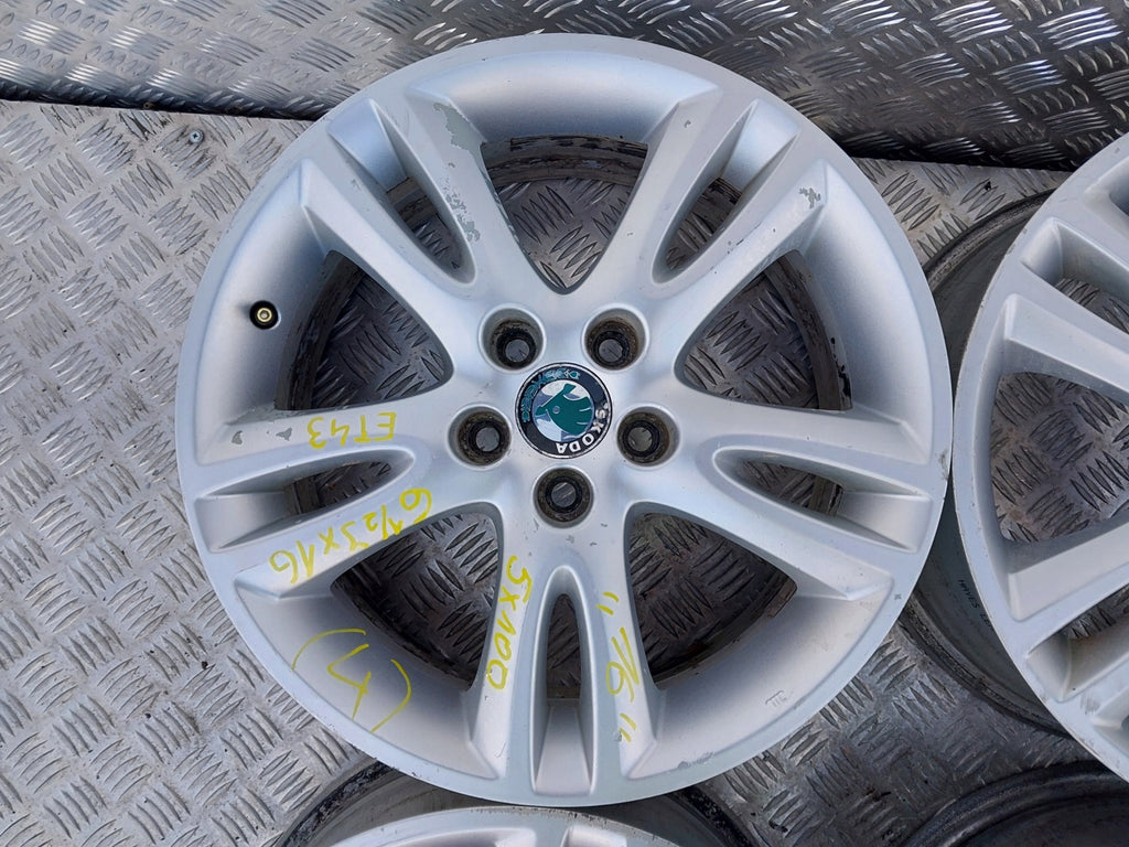 4x Alufelge 16 Zoll 6.5" 5x100 43ET 5J0601025B Skoda Fabia Ii Rim Wheel FEL7824952339ds