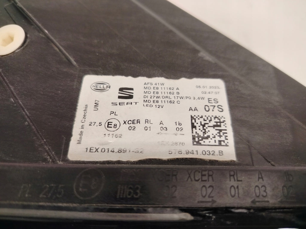 Frontscheinwerfer Seat Ateca 576941032B Full LED Rechts Scheinwerfer Headlight