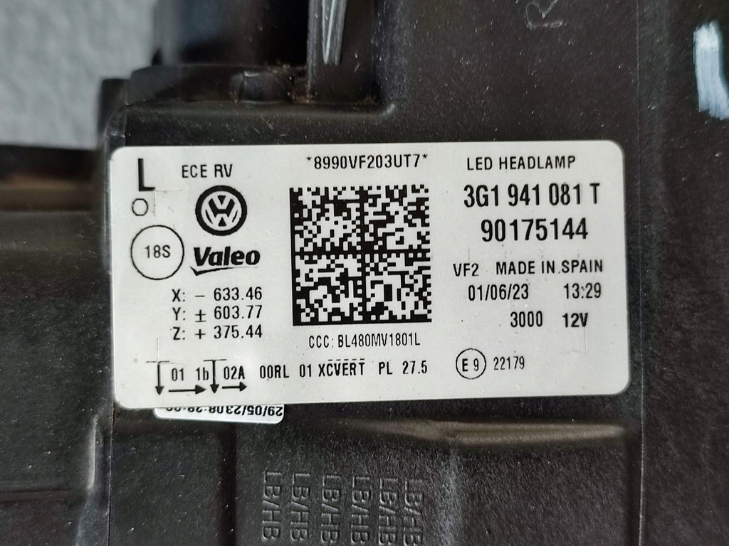 Frontscheinwerfer VW Passat B8 3G1941081T LED Links Scheinwerfer Headlight SCH6310220031sx