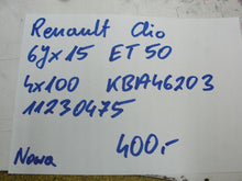 Load image into Gallery viewer, 1x Alufelge 16 Zoll 6.0" 4x100 50ET KBA46203 Renault Clio 1 Iii Rim Wheel FEL3261351943rs