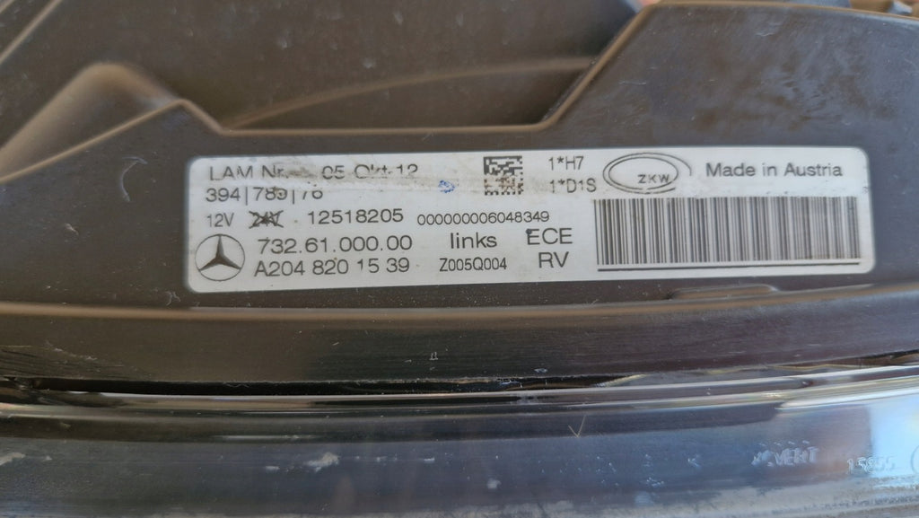 Frontscheinwerfer Mercedes-Benz W204 A2048201539 Links Scheinwerfer Headlight SCH1983524682sy