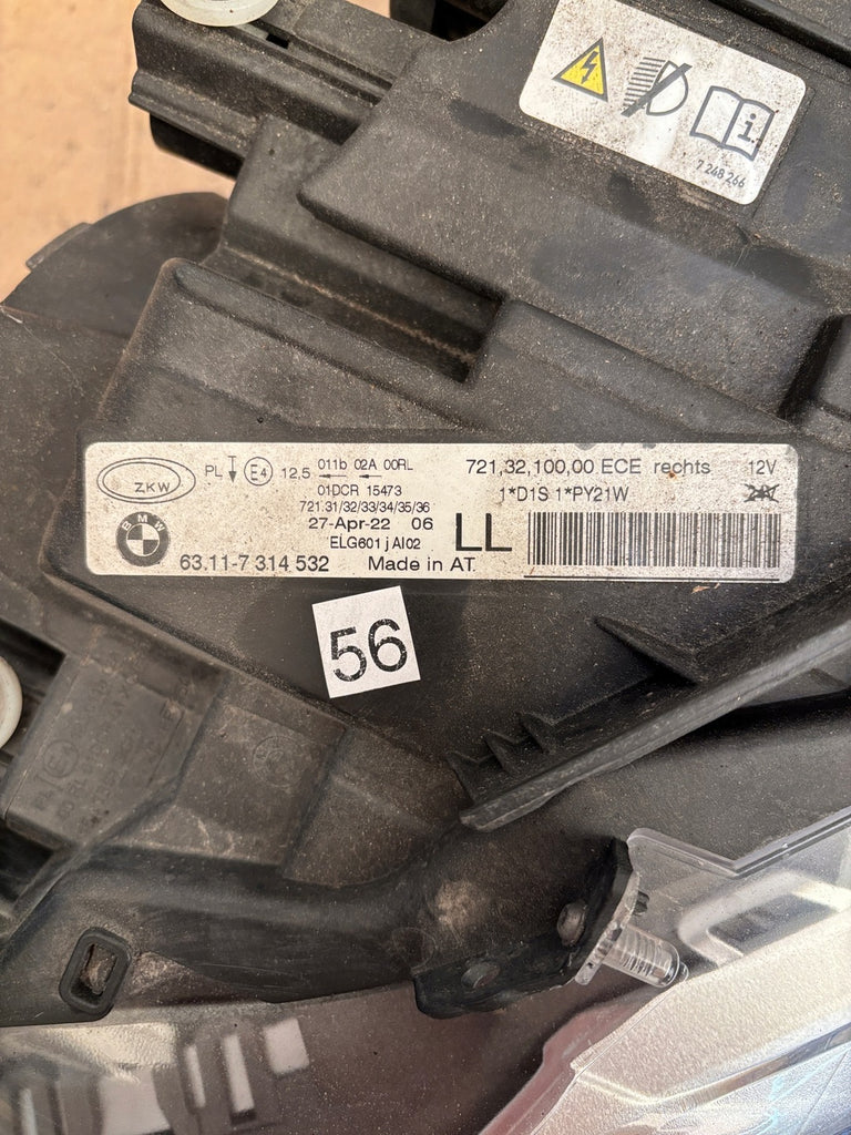 Frontscheinwerfer BMW F30 F31 7314532 Xenon Rechts Scheinwerfer Headlight SCH6190627780eq