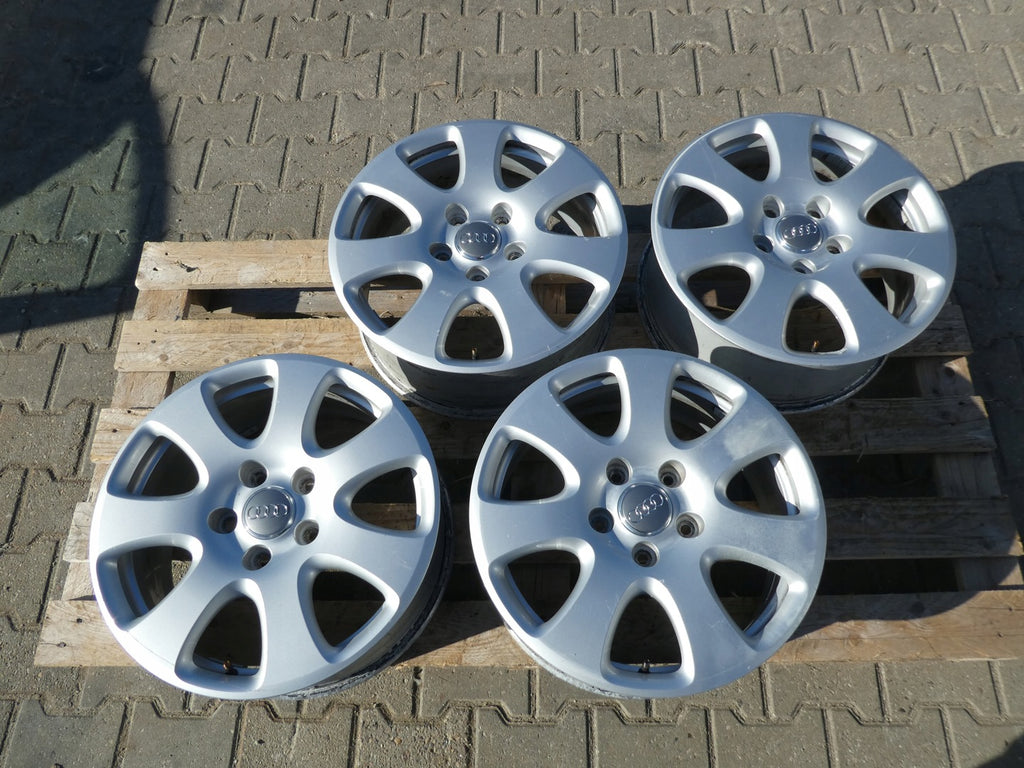 4x Alufelge 18 Zoll 7.5" 5x130 53ET Glanz Silber 4L0601025 Audi Rim Wheel