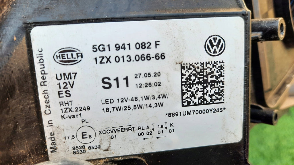 Frontscheinwerfer VW Golf VII 5g1 5G1941082F Full LED Rechts Headlight SCH5310390255su