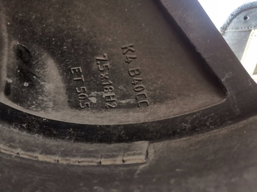 1x Alufelge 18 Zoll 7.5" 5x108 50 5ET Glanz Schwarz 31680403 Volvo Xc40