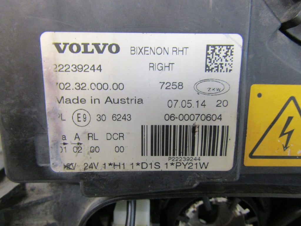 Frontscheinwerfer Volvo 22239244 Xenon Rechts Scheinwerfer Headlight SCH1428753547iy