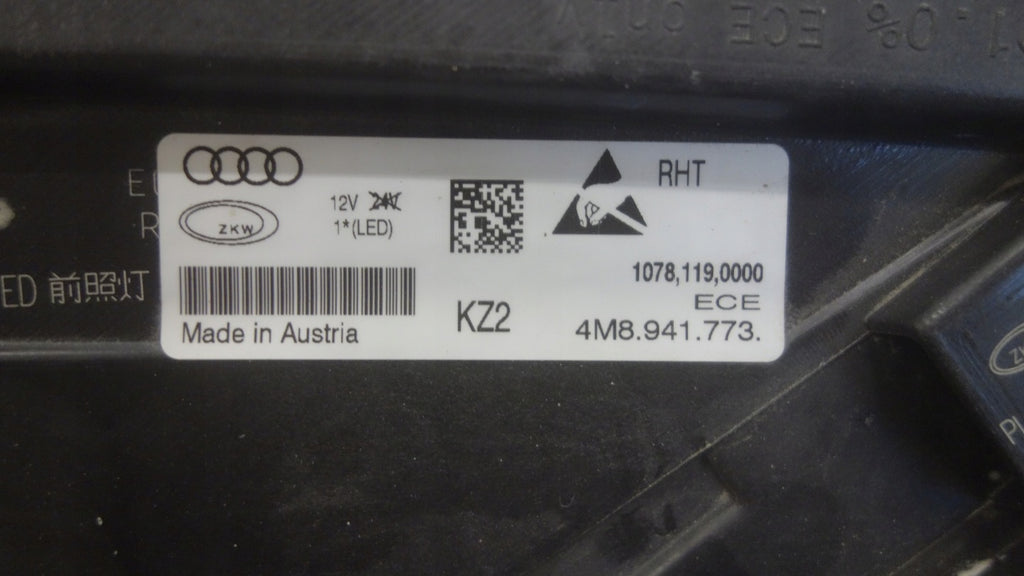 Frontscheinwerfer Audi Q8 4M8941773 LED Ein Stück (Rechts oder Links) Headlight SCH7855905699ze
