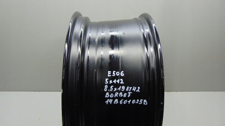 1x Alufelge 19 Zoll 8.5" 5x112 Glanz Schwarz 14B601025B VW Rim Wheel FEL8196736955tr