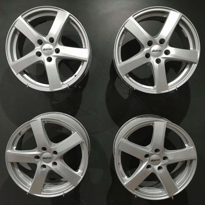 4x Alufelge 17 Zoll 7.0" 5x112 48 5ET Glanz Silber Seat Leon Rim Wheel FEL2511897280bp
