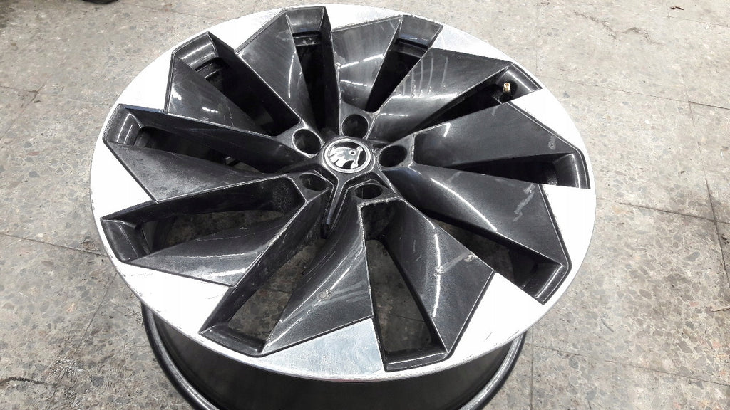 1x Alufelge 21 Zoll 9.0" 5x112 42ET Glanz Grau 5LA601025M Skoda Enyaq Rim Wheel FEL1297860284yf