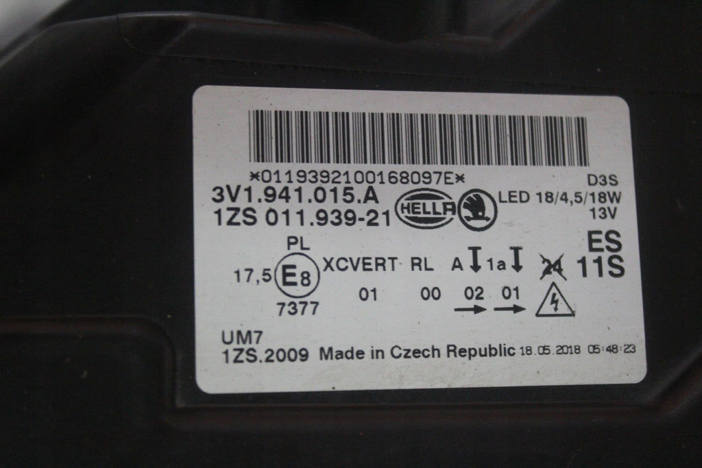 Frontscheinwerfer Skoda Superb III 3V1941015A LED Links Scheinwerfer Headlight