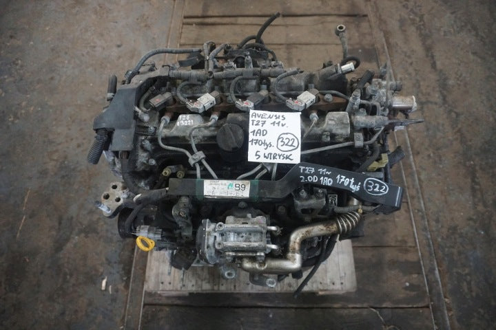 Motor Toyota Avensis 1AD-FTV 2.0 170TKm 2011 Diesel Engine Unkomplett MOT1130476201jt
