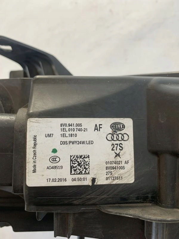 Frontscheinwerfer Audi A3 8V0941005 Links Scheinwerfer Headlight SCH7747875051lk