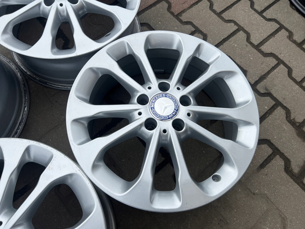 4x Alufelge 17 Zoll 6.5" 5x112 Glanz Silber A156401170 Mercedes-Benz Gla FEL9270532537dg