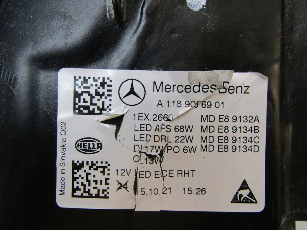 Frontscheinwerfer Mercedes-Benz Cla A1189056901 LED Links Scheinwerfer Headlight SCH1496149644of