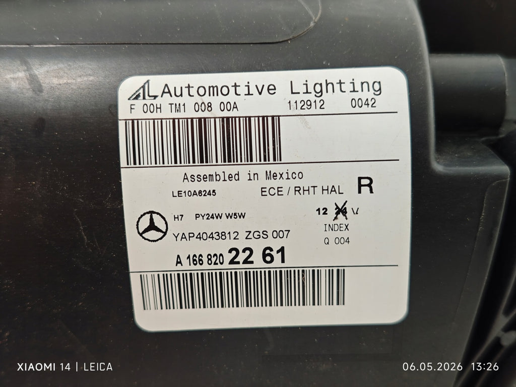 Frontscheinwerfer Mercedes-Benz W166 A1668202261 Rechts Scheinwerfer Headlight SCH6430345148rw