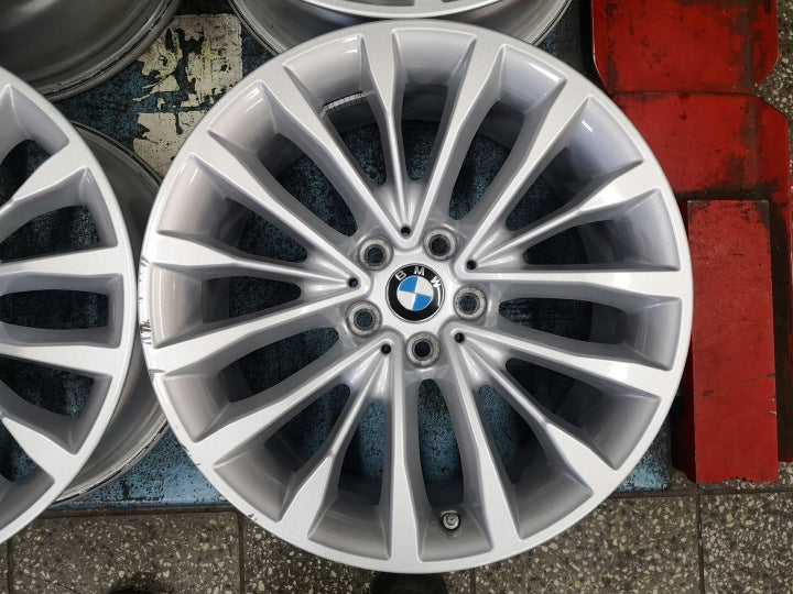 4x Alufelge 18 Zoll 8.0" 5x112 30ET Glanz Silber 6863418 BMW G30 Rim Wheel FEL1831486978wc