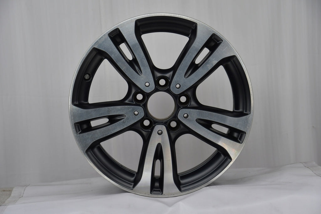 1x Alufelge 16 Zoll 6.5" 5x112 49ET Matt Schwarz A2464010000 Mercedes-Benz