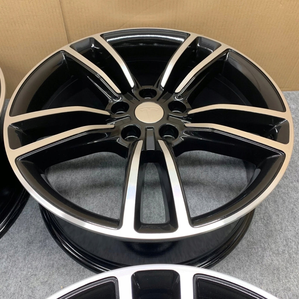 4x Alufelge 19 Zoll 8.0" 5x120 40ET Glanz Schwarz 6007214-00-D Tesla Model S FEL4139847963kx