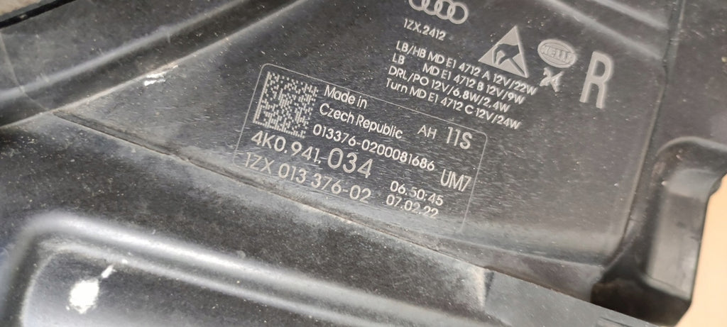 Frontscheinwerfer Audi A6 C8 4K0941034 LED Rechts Scheinwerfer Headlight